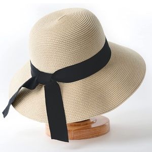FURTALK Womens Beach Sun Straw Hat UV UPF50 Travel Foldable Brim Summer UV Hat